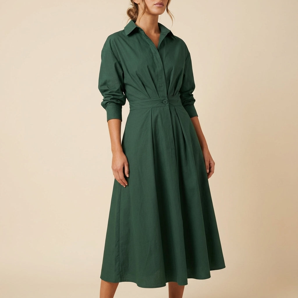 Damenkleid Midi mit langen Ärmeln