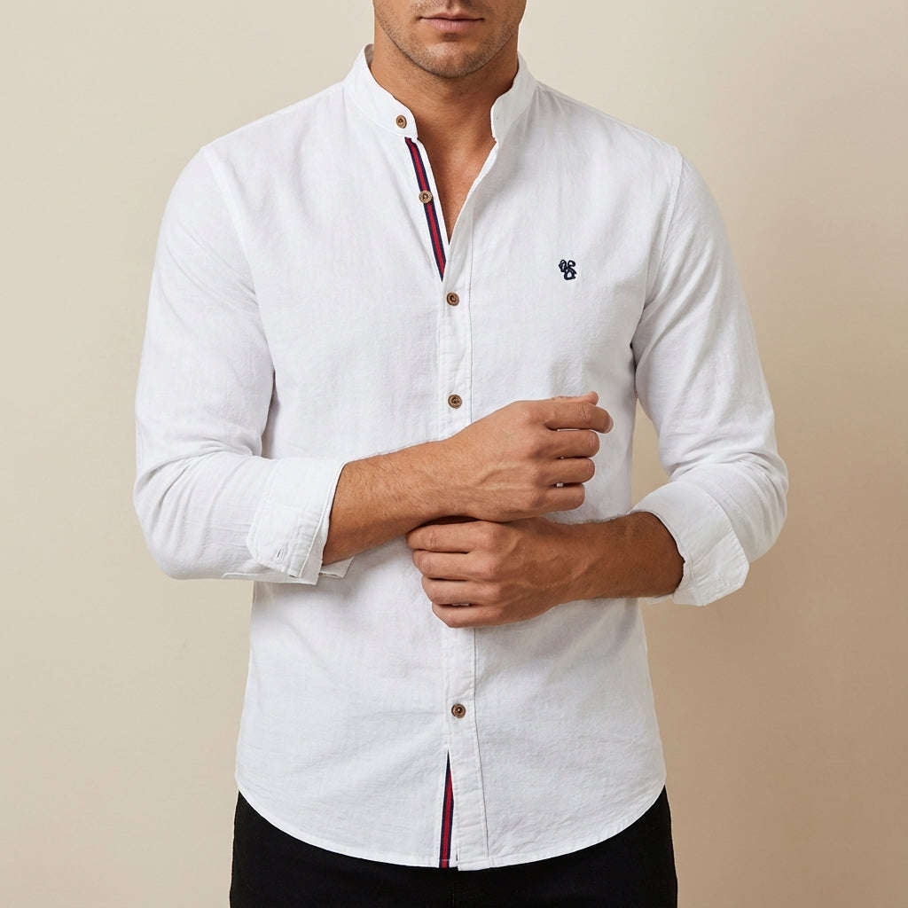 Herrhemd mit langen Ärmeln, klassischer Schnitt