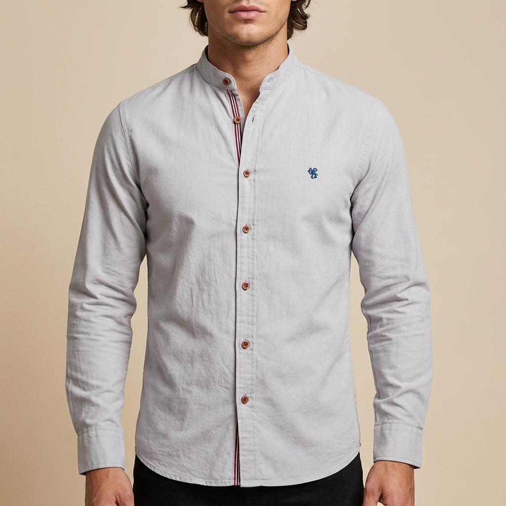 Herrhemd mit langen Ärmeln, klassischer Schnitt