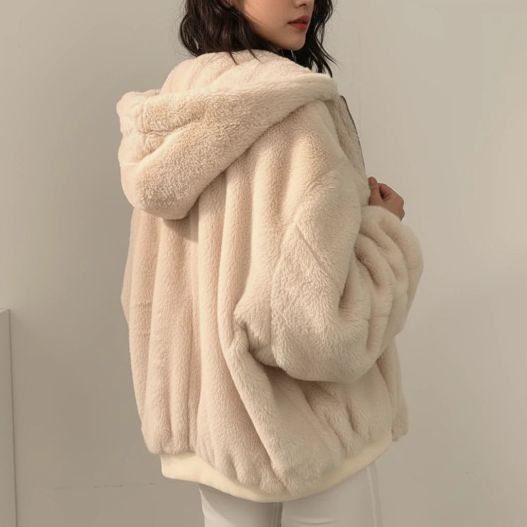 Doppelseitige Damenwinterjacke mit synthetischer Wattierung