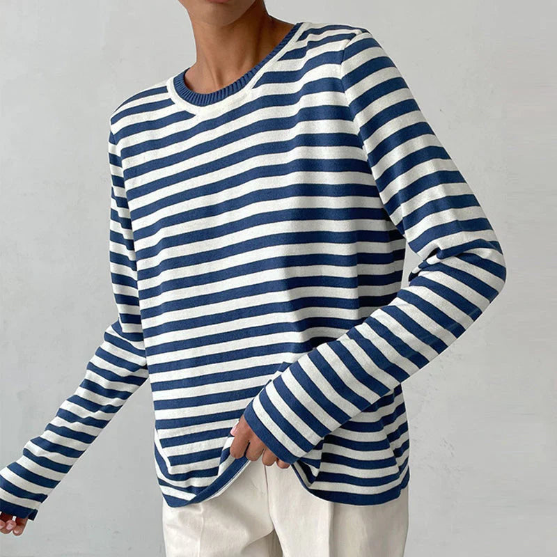 Marielle Gestreiftes Baumwollshirt