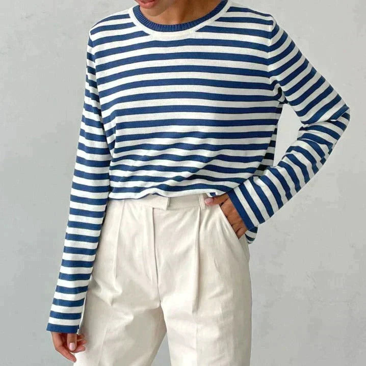 Marielle Gestreiftes Baumwollshirt