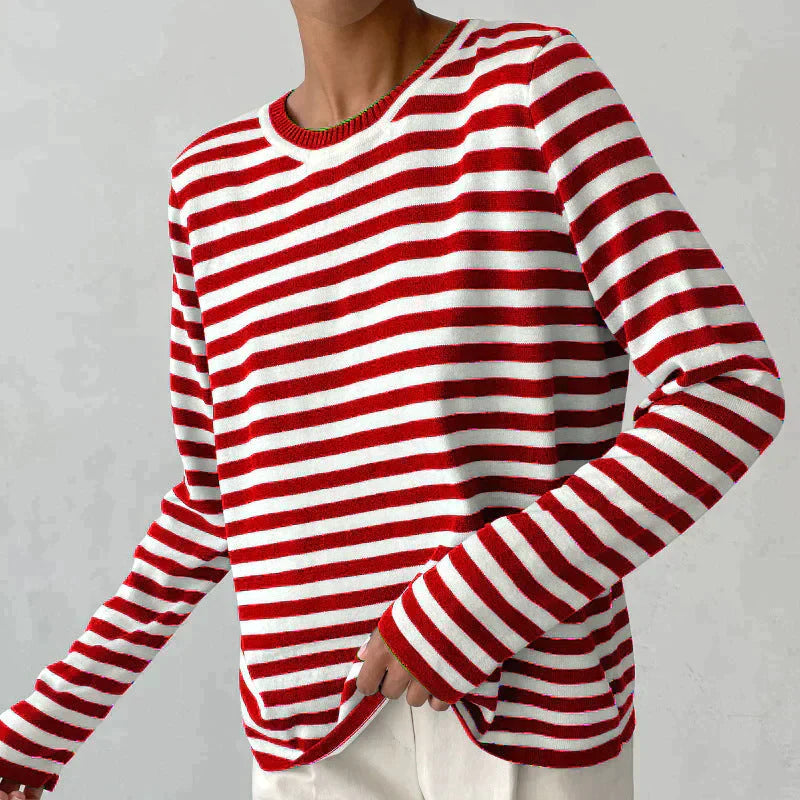 Marielle Gestreiftes Baumwollshirt