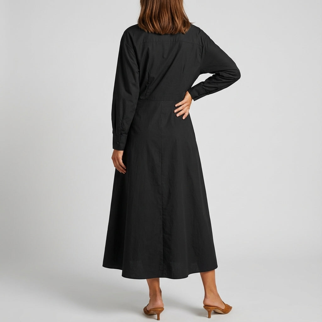 Damenkleid Midi mit langen Ärmeln