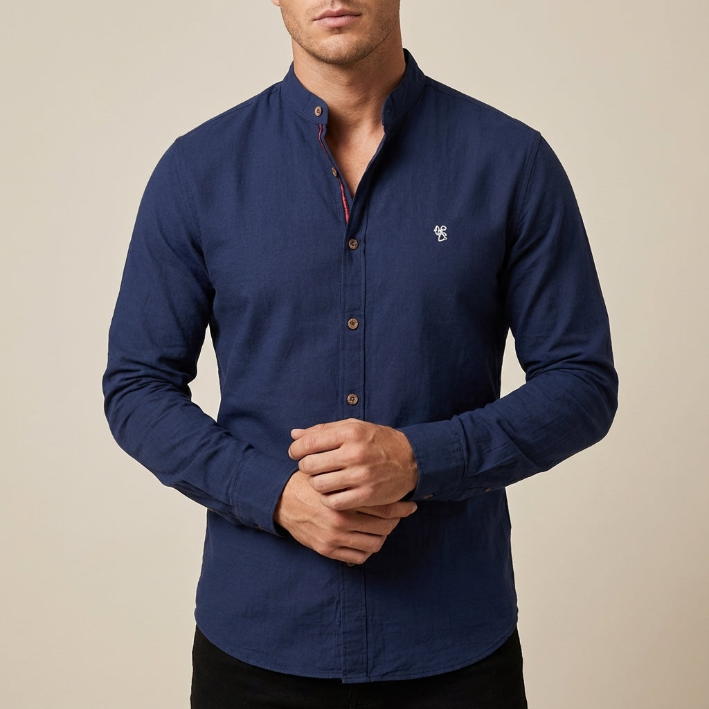 Herrhemd mit langen Ärmeln, klassischer Schnitt