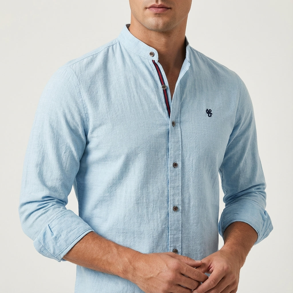 Herrhemd mit langen Ärmeln, klassischer Schnitt