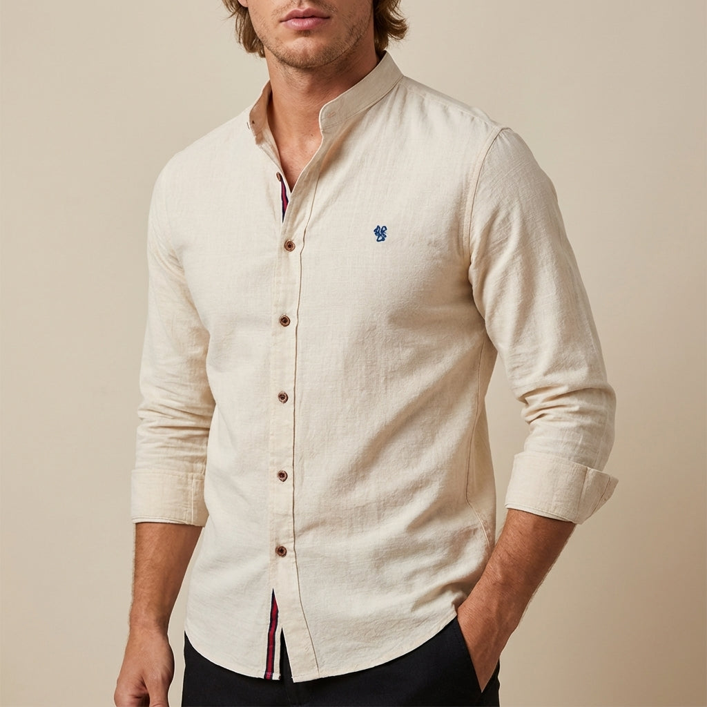 Herrhemd mit langen Ärmeln, klassischer Schnitt