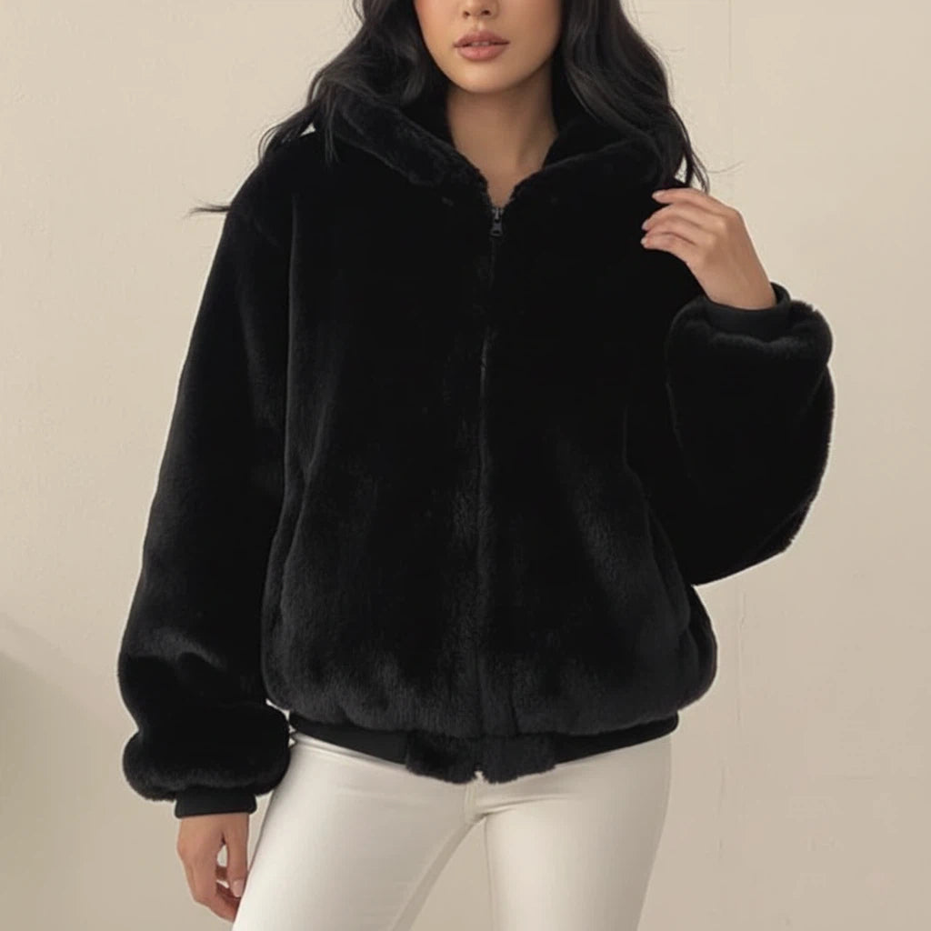 Doppelseitige Damenwinterjacke mit synthetischer Wattierung