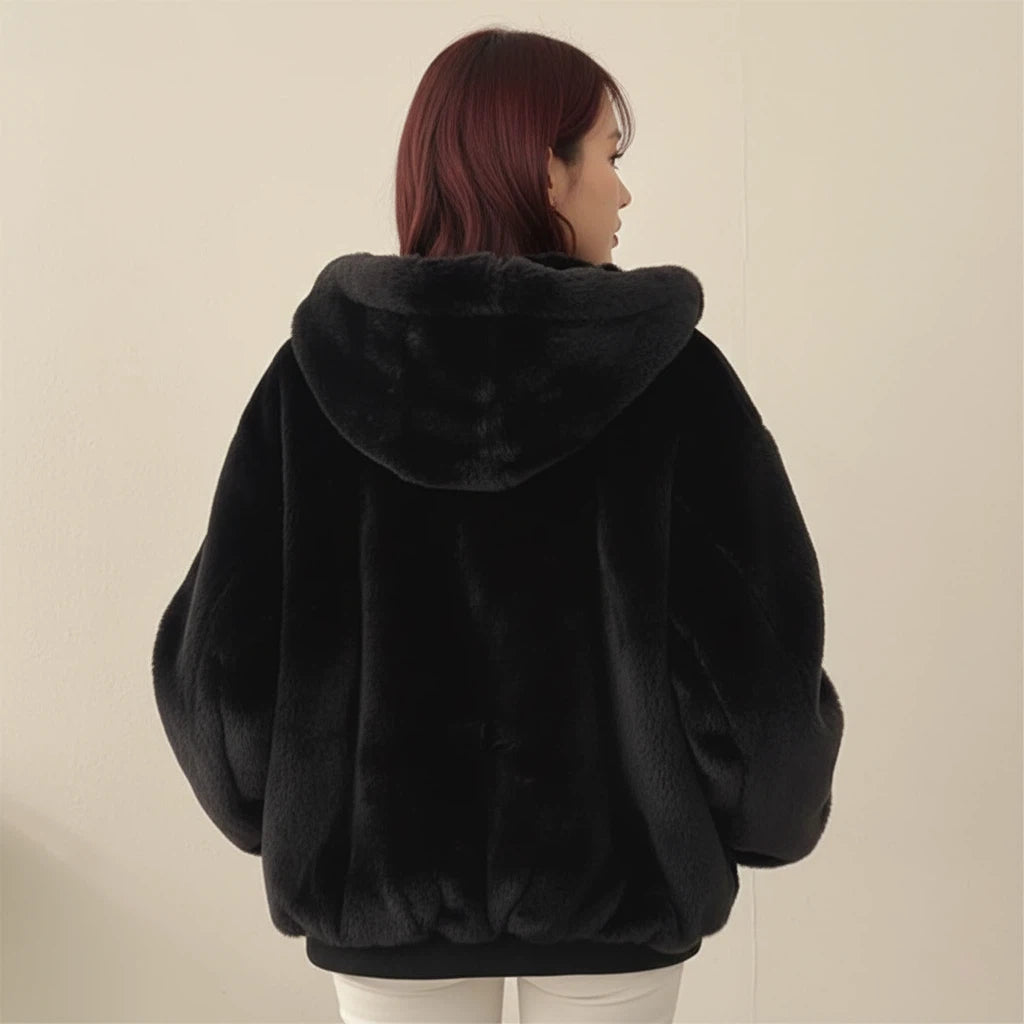 Doppelseitige Damenwinterjacke mit synthetischer Wattierung