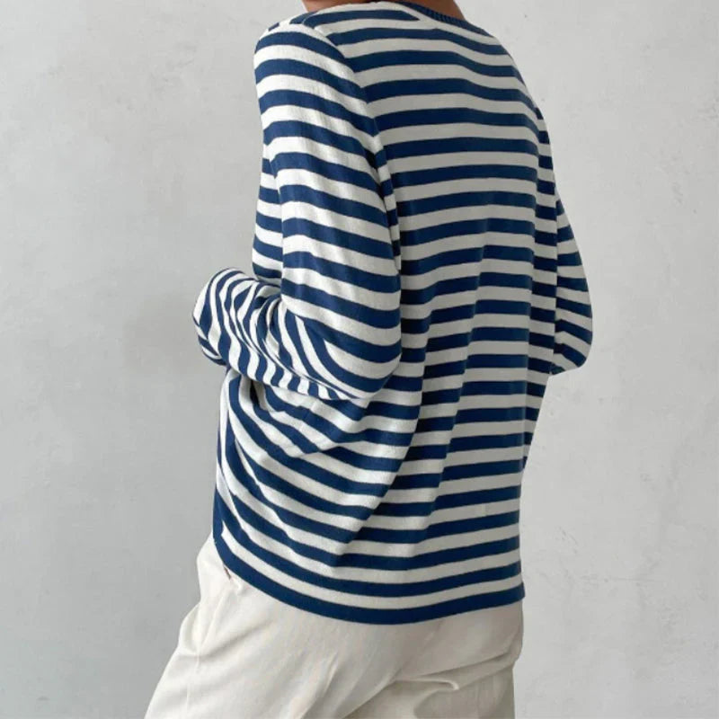 Marielle Gestreiftes Baumwollshirt