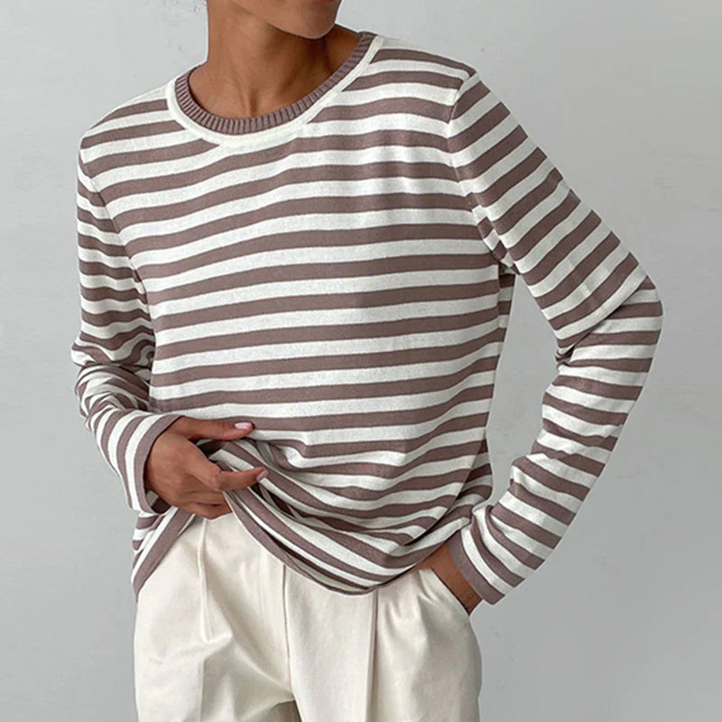 Marielle Gestreiftes Baumwollshirt