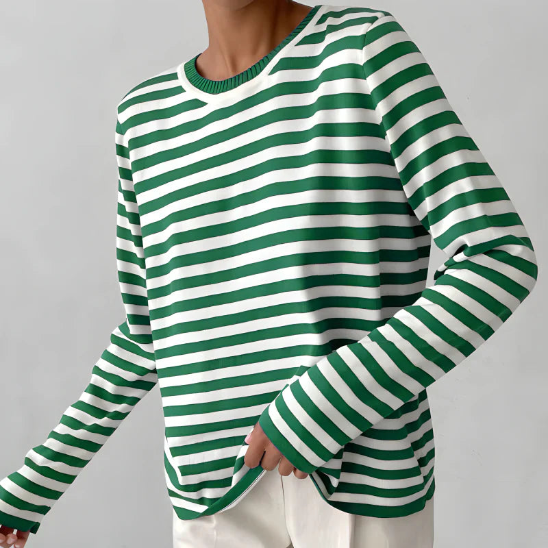 Marielle Gestreiftes Baumwollshirt