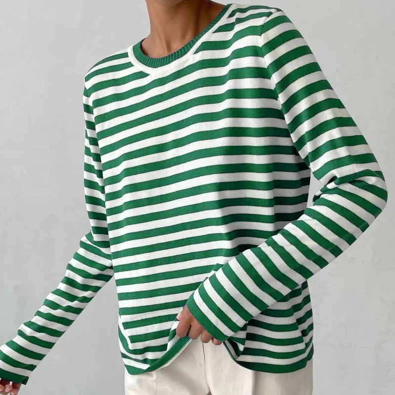 Marielle Gestreiftes Baumwollshirt